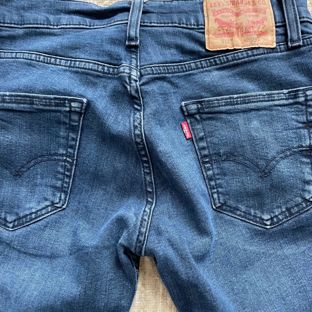 Dark Blue Levi’s 511 Women's Straight Leg Jeans - Picture 9 of 13